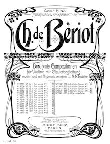 Partition de piano, Air avec Variations No.8, Op.42, 8me Air varié, Op.42 par Charles-Auguste de Bériot