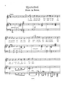 Partition No.6 Hjertefred (Friede im Herzen), 8 chansons, Schjelderup, Gerhard Rosenkrone