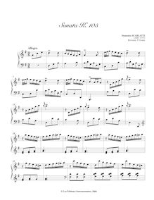 Partition Sonata K.105, 100 clavier sonates, Keyboard, Scarlatti, Domenico