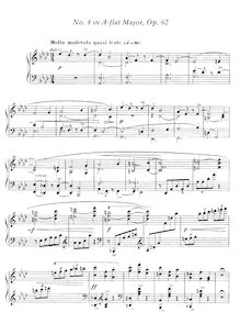 Partition complète, Valse Caprice No.4 en A-flat, Op.62, Fauré, Gabriel