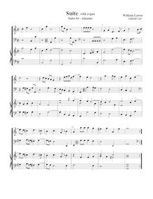 Partition Almaine VdGS No.124 - partition complète,  No. 4 pour two violes de gambe et orgue
