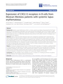 Expression of CXCL12 receptors in B cells from Mexican Mestizos patients with systemic lupus erythematosus