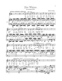 Partition complète (German / norvégien text), 6 chansons Op.4