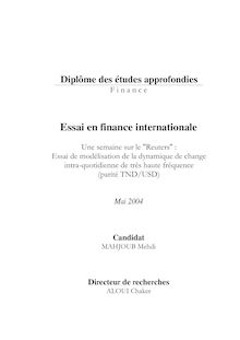 Essai en finance internationale