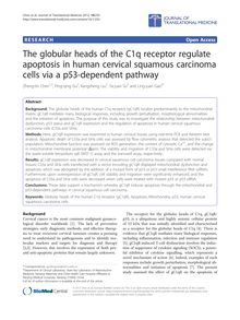 The globular heads of the C1q receptor regulate apoptosis in human cervical squamous carcinoma cells via a p53-dependent pathway