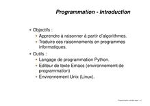 Programmation - Introduction
