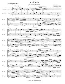 Partition , Finale - trompettes 1/2 (B♭),  No.7 en F major, F major