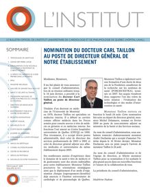 NOMINATION DU DOCTEUD CADL TAILLON AU POSTE DE DIDECTEUD GÉNÉDAL ...