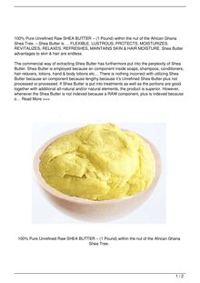 100 Pure Unrefined Raw SHEA BUTTER 8211 1 Pound from the nut of the African Ghana Shea Tree. Beauty Review
