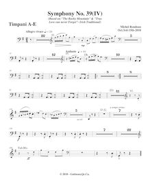 Partition timbales, Symphony No.39  Irish Green , G major, Rondeau, Michel par Michel Rondeau