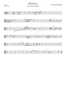 Partition ténor viole de gambe 1, alto clef, Madrigali a 5 voci par Giovanni Paolo Nodari
