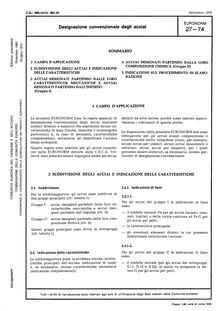 Designazione convenzionale degli acciai. Settembre 1974