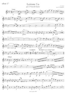 Partition hautbois 1, Lezione 3a per il Venerdì Santo, F minor, Lenzi, Carlo