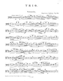 Partition de violoncelle, Piano Trio No.2, Op.88, A major
