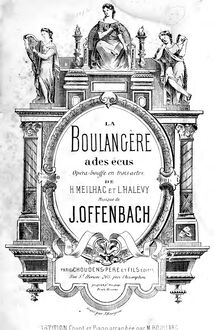 Partition complète, La boulangère a des écus, Offenbach, Jacques