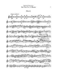 Partition hautbois 1, 2, Blaník, D minor, Smetana, Bedřich
