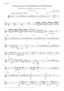Partition Marimba, Concerto pour Double-basse et orchestre, F major