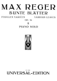 Partition Book 2 (scan), 9 Bunte Blätter, Op.36, Reger, Max