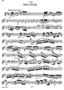 Partition de violon, 3 Piano Trios, Hob.XV:3-5, C Major, F Major, G Major par Joseph Haydn