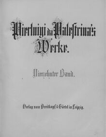 Partition complète, Missarum – Liber Quintus, Palestrina, Giovanni Pierluigi da