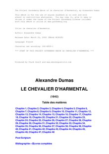 Le chevalier d Harmental par Alexandre Dumas père