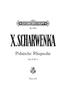 Partition complète, Polnische Rhapsodie, op.76, nr.1, Scharwenka, Xaver