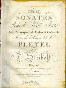 Partition de piano, 3 Piano Trios, after Pleyel s Op.35