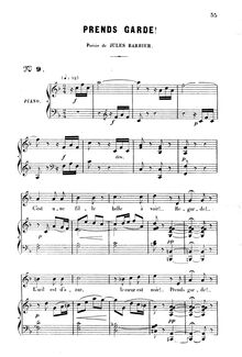 Partition complète (F major), Prends garde, Gounod, Charles