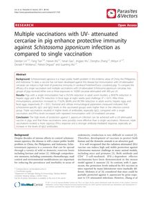 Multiple vaccinations with UV- attenuated cercariae in pig enhance protective immunity against Schistosoma japonicuminfection as compared to single vaccination