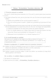 CAPES Externe de Mathématiques 2007 Épreuve sur dossier Thème ...