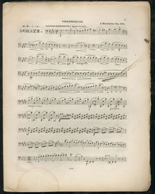 Partition de violoncelle (color), violoncelle Sonata, Op.121