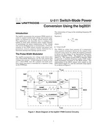 Introduction The bq2031 incorporates the necessary PWM control cir cuitry to support switch mode voltage and current regu lation as required by its charge control function block This application note describes how to configure the bq2031 in buck mode switching power supply topology A methodology for phase compensation of the voltage and current feedback loops is recommended A brief de scription of the PWM control circuitry and phase com pensation criteria appears below followed by a discussion dealing with topology specific issues
