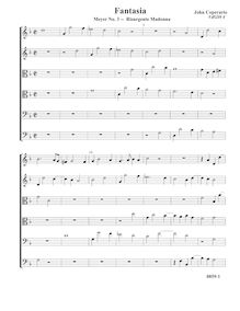 Partition complète (Tr Tr T T B B), Fantasia pour 6 violes de gambe, RC 76