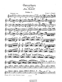 Partition violons I, Das Modell, Suppé, Franz von