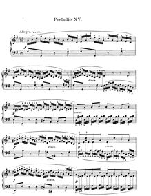 Partition Prelude et Fugue No.15 en G major BWV 860, Das wohltemperierte Klavier I