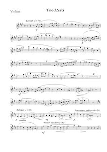 Partition , Lebhaft, partition de violon, Piano Trio No.1, Klaviertrio Nr.1 in A-Dur par Albin Fries