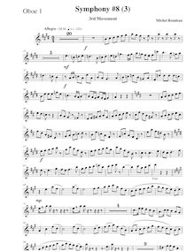 Partition hautbois 1, Symphony No.8, E major, Rondeau, Michel par Michel Rondeau