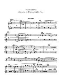 Partition hautbois - alternate parties to substitute pour chœur, Daphnis et Chloé  No.1
