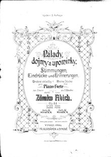 Partition Book 4, Moods, Impressions, et Souvenirs, Op.44, Fibich, Zdeněk