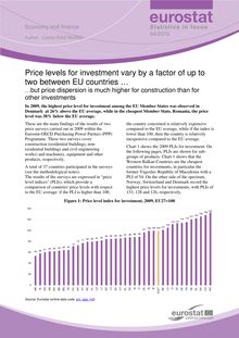 Price levels for investment vary by a factor of up to two between EU countries