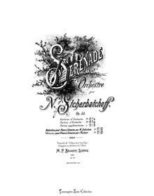 Partition de piano, Sérénade pour Orchestre, Op.33, Shcherbachyov, Nikolay