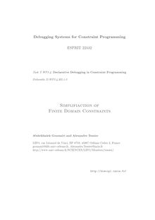 Debugging Systems for Constraint Programming