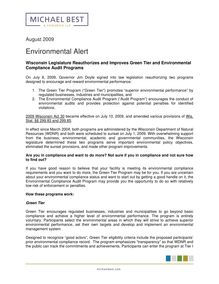 Environmental August 2009 (Green Tier & Audit Prog) (A3420525-2)