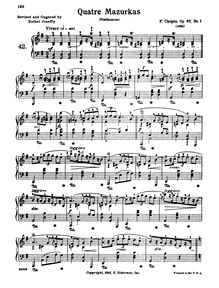 Partition complète, Mazurkas, Op.67 (Posthumous), Chopin, Frédéric par Frédéric Chopin