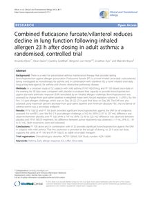 Combined fluticasone furoate/vilanterol reduces decline in lung function following inhaled allergen 23 h after dosing in adult asthma: a randomised, controlled trial