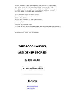 When God Laughs: and other stories