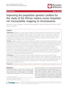 Improving the population genetics toolbox for the study of the African malaria vector Anopheles nili: microsatellite mapping to chromosomes