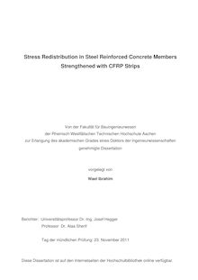 Stress redistribution in steel reinforced concrete members strengthened with CFRP strips [Elektronische Ressource] / Wael Ibrahim