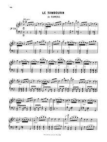 Partition complète, Pièces de Clavecin, Pièces de Clavessin avec une methode pour la méchanique des doigts. par Jean-Philippe Rameau
