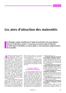 Les aires d attraction des maternités (Octant n° 74)